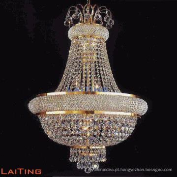 Pingente de luz do vintage de cristal de ouro lustre de cristal lâmpada pingente